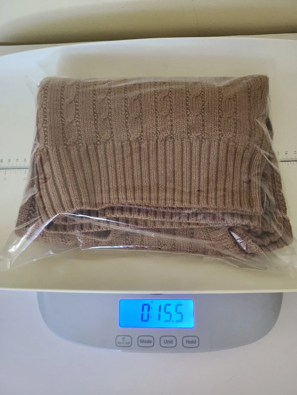 J Crew Men's Heritage Cotton Cardigan Sweater Vest Cable Knit Size L Camel Brown